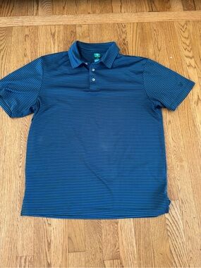Men’s Pro Tour Cool Play Size Medium Blue Green Short Sleeve Collared Polo Shirt